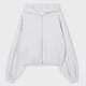 Cropp - Športna jopa s kapuco na zadrgo - light grey