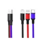 XO Kabel XO NB143 3v1 Lightning + USB-C + microUSB 1,2m 2,4A, (20441911)