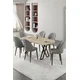 Hanah Home Trpezarijski set, 7 komada, Sivi