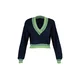 Trendyol Pulover marine/cijansko modra/svetlo zelena