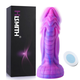 HiSmith HSD07 Squamule Vibrating Silicone Dildo Suction Cup 8 Purple-Pink