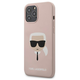 Karl Lagerfeld KLHCP13XSLKHLP Karls Head maskica za iPhone 13 Pro Max, silikonska zaštita, roza