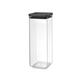 Staklenka Square Brabantia sivi poklopac 2,5 l