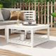 The Living Store The Living Store Vrtna miza bela 82,5x82,5x45 cm trdna borovina - Vrtna Miza, (21480060)