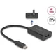 Adapter DELOCK, USB-C (m) na HDMI (Ž), ČRNi