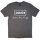 Oasis Majica Definitely Maybe Distressed Text Logo Unisex Charcoal Grey L