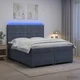 Boxspring krevet s madracem Tamnosiva 140 x 200 cm Baršun 144 x 200 x 140.5 cm