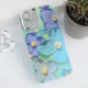 Maska Painting Flower za iPhone 16 plava