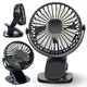 shumee Ventilator s sponko, mini ventilator, polnjenje USB, mobilni, črn, namizni