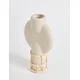 Aberto Design Vaza Cylinder Terracota, 8x28x17 cm, Krem