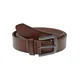 Belt made of lightweight synthetic leather in brown/silver colour