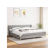 Den Box spring postelja z vzmetnico svetlo siva 200x200 cm blago
