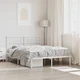 shumee vidaXL Kovinski posteljni okvir z vzglavjem bel 120x200 cm
