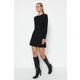 Trendyol Black Mini Sweater Crew Neck Dress