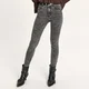 Cropp - Skinny farmerke ispranog izgleda - tamno siva