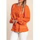 Bluza z dolgimi rokavi, oranžna
