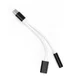 OEM AUX-adapter 2 v 1 tip C (moški) na tip C (ženski) / 3,5-mm priključek (ženski), črn