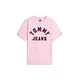 Tommy Jeans Majica roza/vinsko rdeča