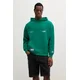 Bombažen pulover Pepe Jeans COLVILLE HOODIE moški, zelena barva, s kapuco, PM582846