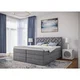 MID.YOU POSTELJA BOXSPRING 180 cm  x 200 cm , tekstil, leseni material srebrne barve