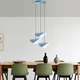 Opviq Luster Vatoz-Nus-6141, 75-112cm, 50 cm, 3xE27, Plavi