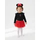 Sinsay - Set: bluza, suknja, traka za kosu i tajice Minnie Mouse - crno