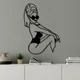 Atelier Del Sofa Zidna dekoracija Cool Woman, 50x70 cm, 1.5 mm, Crna