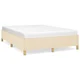Vidaxl Posteljni okvir brez vzmetnice krem 140x190 cm blago