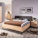 Homestyle4U Posteljni okvir za zakonsko posteljo, 177,5x94x212 cm, siva, lesena