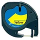 Kompatibilen LT trak za Dymo 91202/S0721620/Letratag LT-100H, LT-100T, LT-110T, QX 50, XR, XM, 2000 12mm x 4m (1/2 x 13) - črn izpis/rumen trak