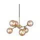 Halo Design 736560 - Viseči lestenec na kablu ATOM 6xG9/28W/230V, premer 45 cm, medenina/k. bež