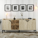 HANAH HOME Komoda Venedik Walnut Travertine
