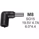 NPC-SO15 (M8) Gembird konektor za punjac 90W-19.5V-4.7A, 6.0*4.4mm PIN