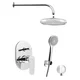 LOTTA Concealed Shower Set with a single lever Mixer Tap, 2 Outlets, Chrome - Krom - Aqualine - LOTTA - 48 - Medeninasti - Vzvod - Krožni - Tlak - 14