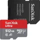 SanDisk Ultra/micro SDXC/512GB/UHS-I U1/Razred 10/+ Adapter
