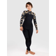 Roxy 4/3 Swell Natural Back Zip Wetsuit black floral