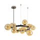 Brilagi - LED luster na sajli MILLA 15xG9/3W/230V crni hrom/zlatni