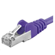 PREMIUMCORD Povezovalni kabel CAT6a S-FTP, RJ45-RJ45, AWG 26/7 0, 5m, vijolične barve
