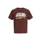 JACK & JONES Majica čokolada/kari/bela
