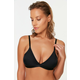 Trendyol Black Polyamide Rope Strap Triangle Capless Bralette Knitted Bra