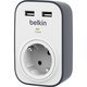 BELKIN vmesni vtič za prenapetostno zaščito BSV103vf 2x USB Surgemaster, bel/siv