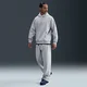 Superge Nike Solo Swoosh Mens Fleece Open-Hem Pants Dk Grey Heather/ Lt Smoke Grey/ White XL