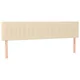 Vidaxl Posteljno vzglavje krem 200x5x78/88 cm blago