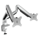Stalak za monitor ICY BOX IB-MS504-T, stolni, do 32, za 2 monitora, srebrni