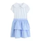 Next Obleka Gingham School Tiered Rara svetlo modra/bela