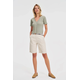 Marisse Beige Cotton Shorts With A Belt