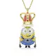 Swarovski ogrlica z obeskom ženska pozlačena Swarovski kristal MINIONS