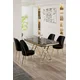Hanah Home Set Trpezarijski sto i 4 stolice, Crni