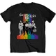 The B-52s Majica Rainbow Stripes Unisex Black XL