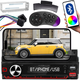 12V 1DIN mobilni auto radio 4x50W MP3 2x USB Bluetooth pametni držač RGB